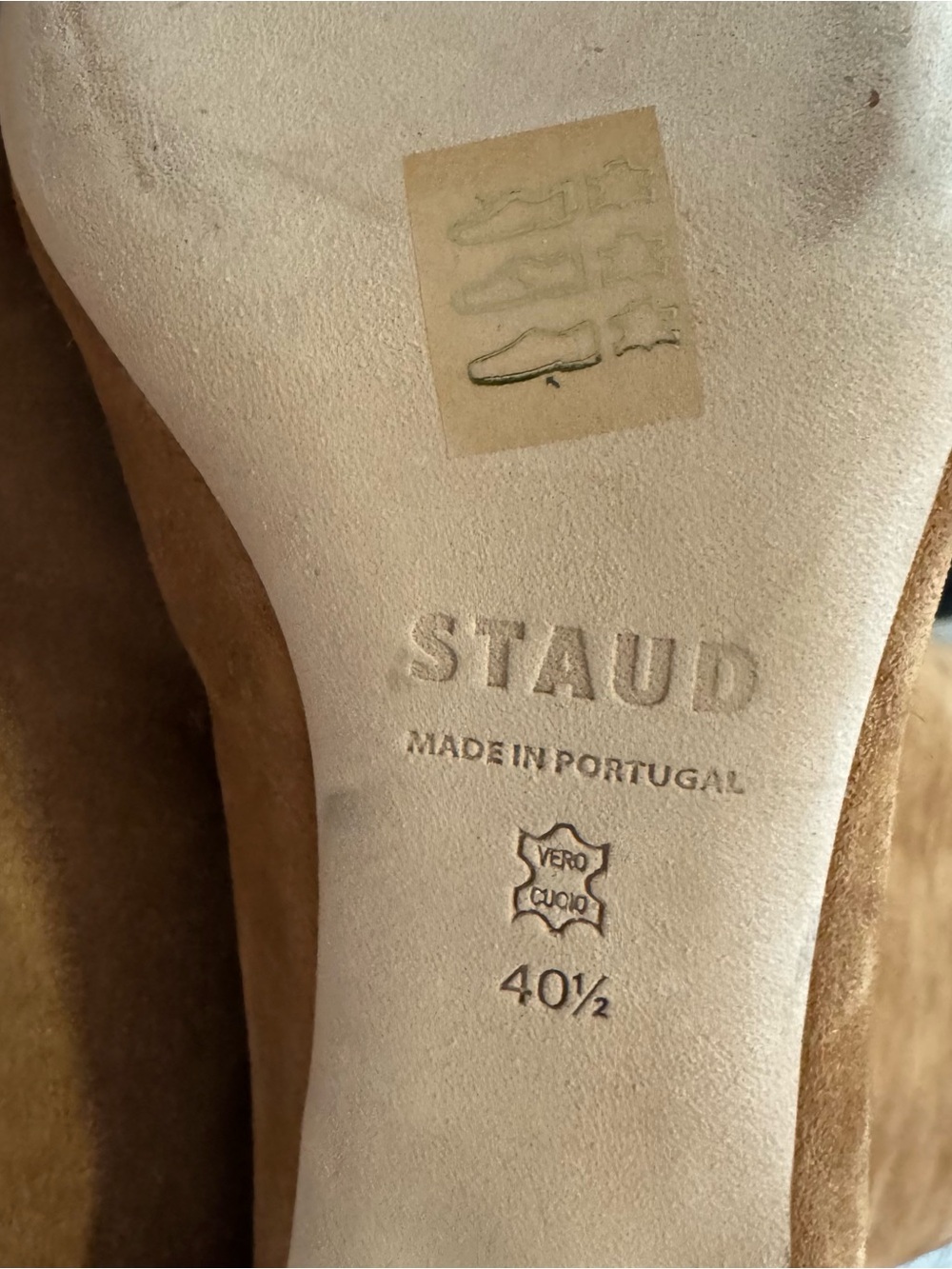 New Staud Sebastian Kitten Heel Suede Knee High Tan Boots Size EU 40.5 10.5 $595 - Picture 16 of 16